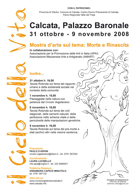 Locandina della mostra Il Ciclo della Vita 2008